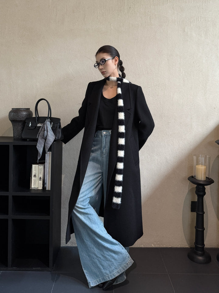 Damen Oversize Wollmantel mit strukturierter Schulterpartie und elegantem Revers Drune