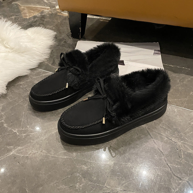 Damen Bequeme Hausschuhe mit flauschigem Innenfutter und modischem Schnitt Drune
