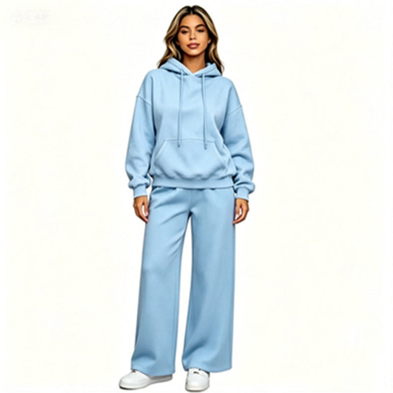 Damen Bequemer Oversized Hoodie mit weiten Jogginghosen Drune