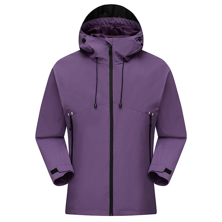 Herren Wasserdichter High-Visibility Shellparka mit atmungsaktiver Membran, verstellbarer Kapuze und Belüftung Drune