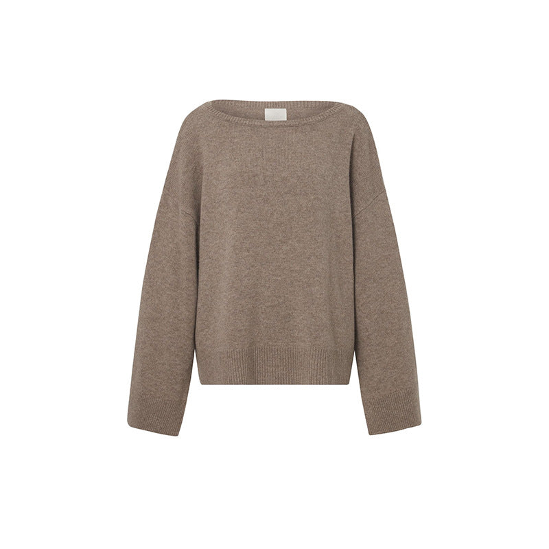 Damen lässiger Strickpullover mit weitem Schnitt Drune