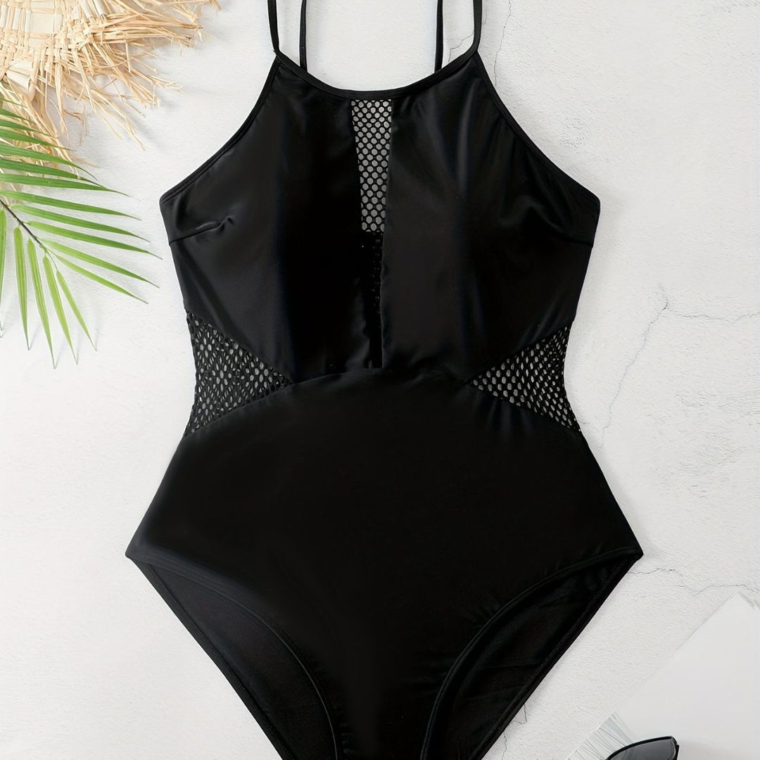 Damen Sportlicher Einteiler Badeanzug Drune