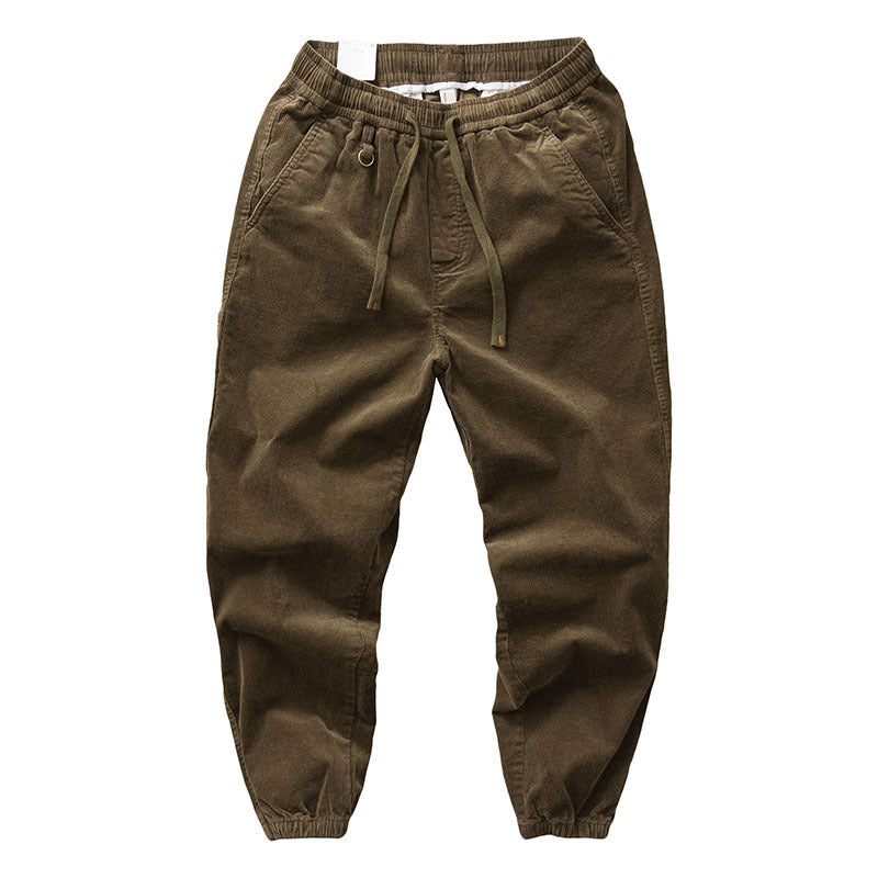 Herren Chino-Joggerhose aus Baumwollmix mit elastischem Bund, Tunnelzug und elastischen Knöchelbündchen Drune