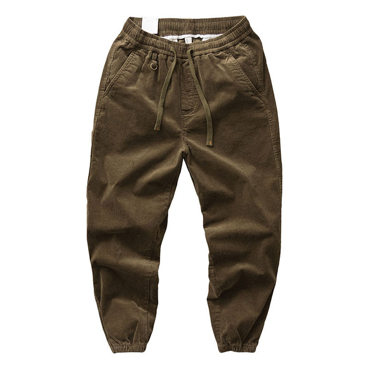 Herren Chino-Joggerhose aus Baumwollmix mit elastischem Bund, Tunnelzug und elastischen Knöchelbündchen Drune
