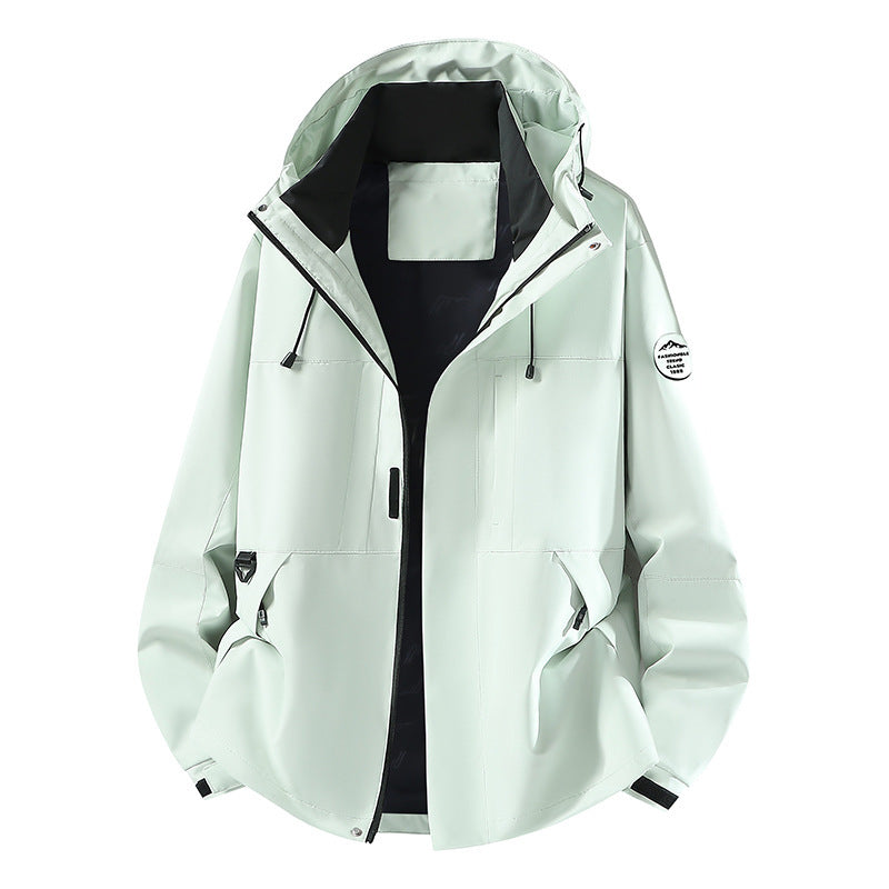 Herren Technische Softshell-Kapuzenjacke mit verdecktem Frontreißverschluss und Multifunktions-Taschen Drune