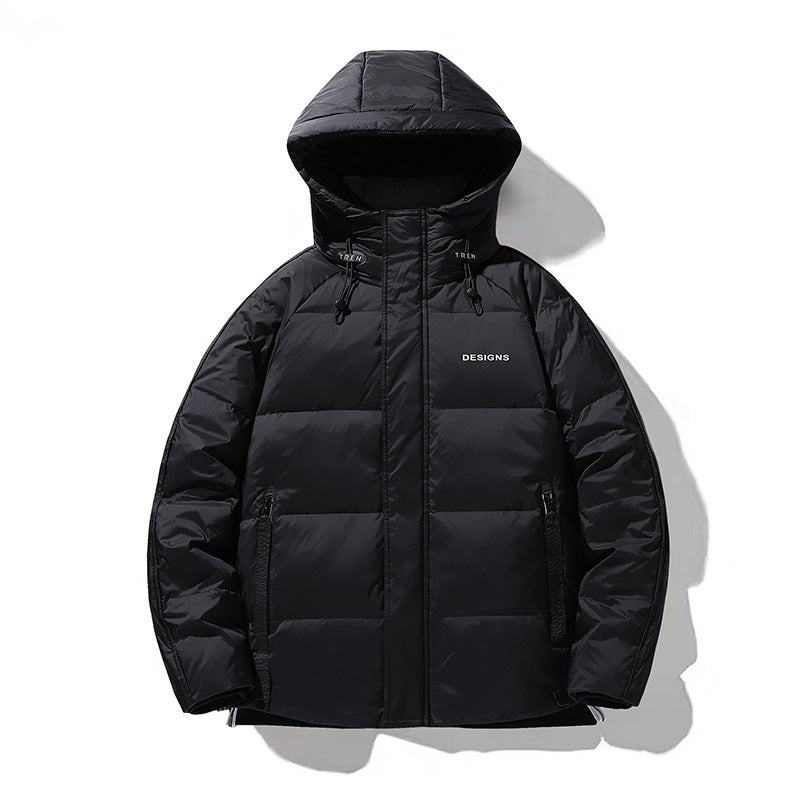 Herren Wattierte Stepp-Winterjacke mit Kapuze und winddichter Isolierung Drune