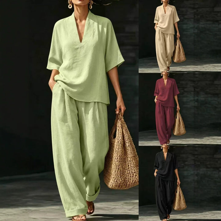 Damen Leichtes Oversize V-Ausschnitt Tunika‑Top mit Kimonoärmeln Drune