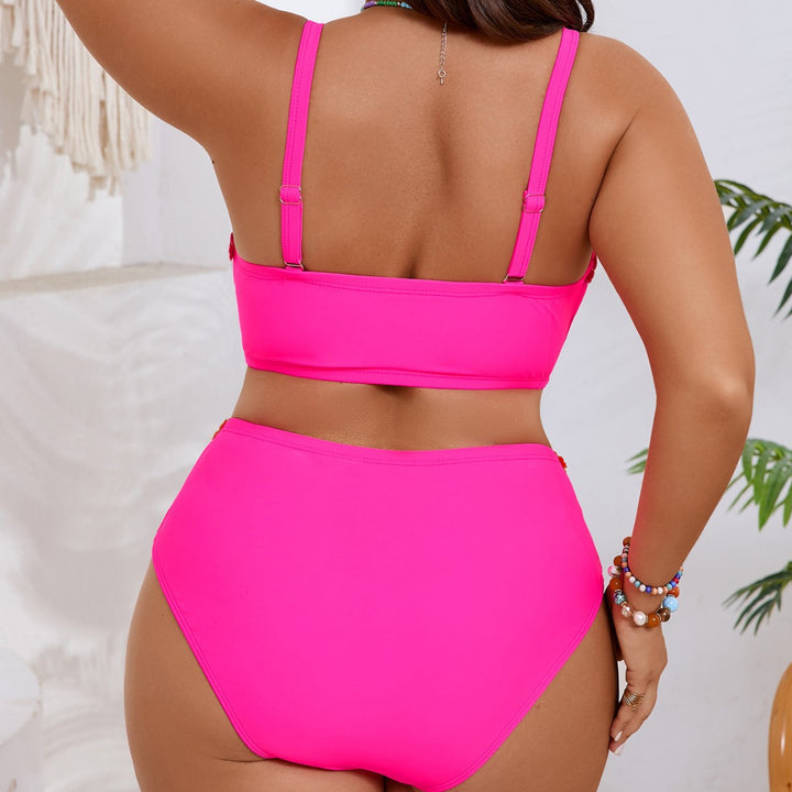 Damen Bandeau-Bikini-Set mit floralem Akzent Drune