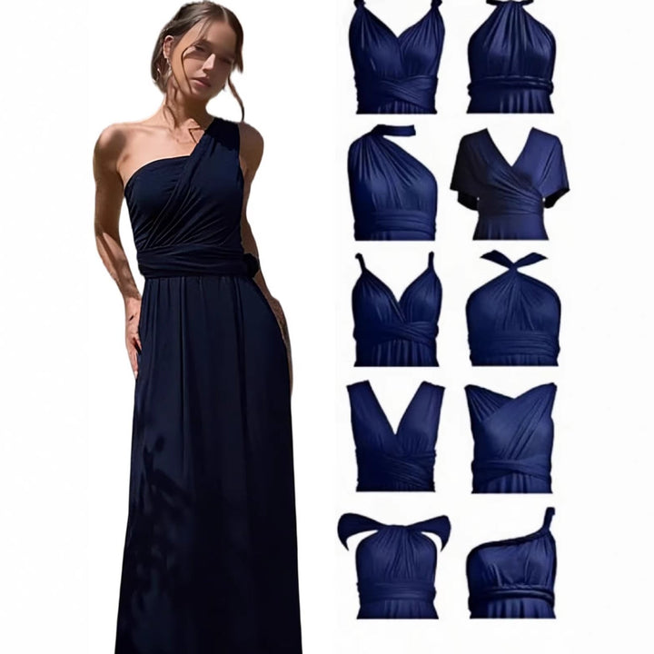 Damen Maxikleid mit hochwertigem Wickeldesign Drune