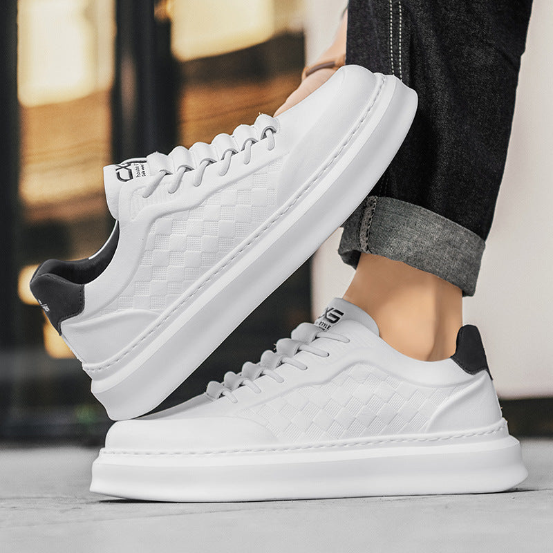 Herren Voluminöse Low-Top Plateau-Sneaker mit geprägter Wabenstruktur Drune