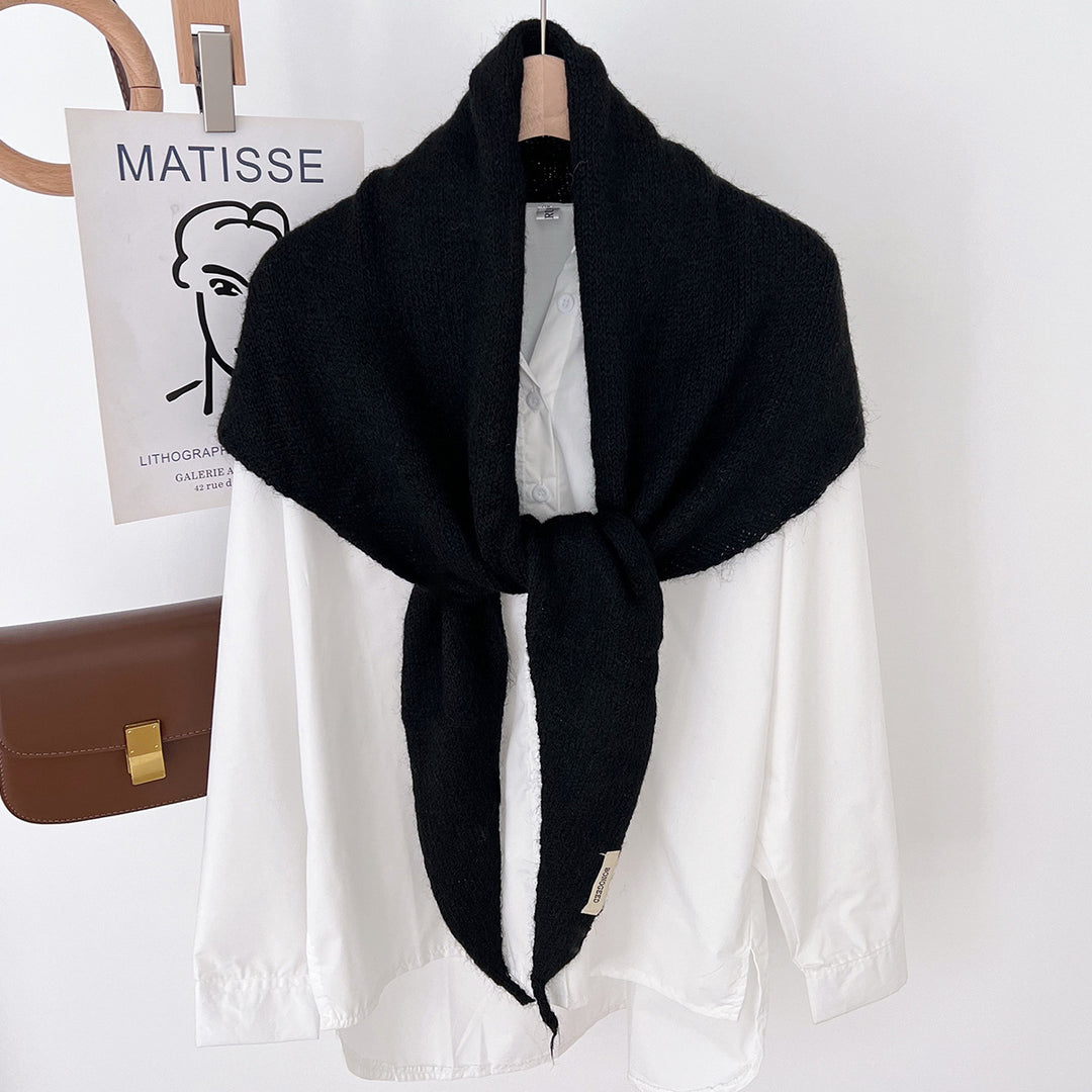 Damen Kuscheliger Wickelponcho mit modernen Fransen und elegantem Design Drune