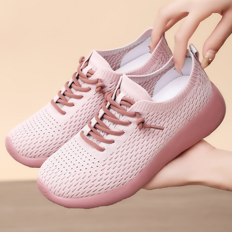 Damen Sportliche Freizeitsneakers mit elastischer Mesh-Oberfläche Drune