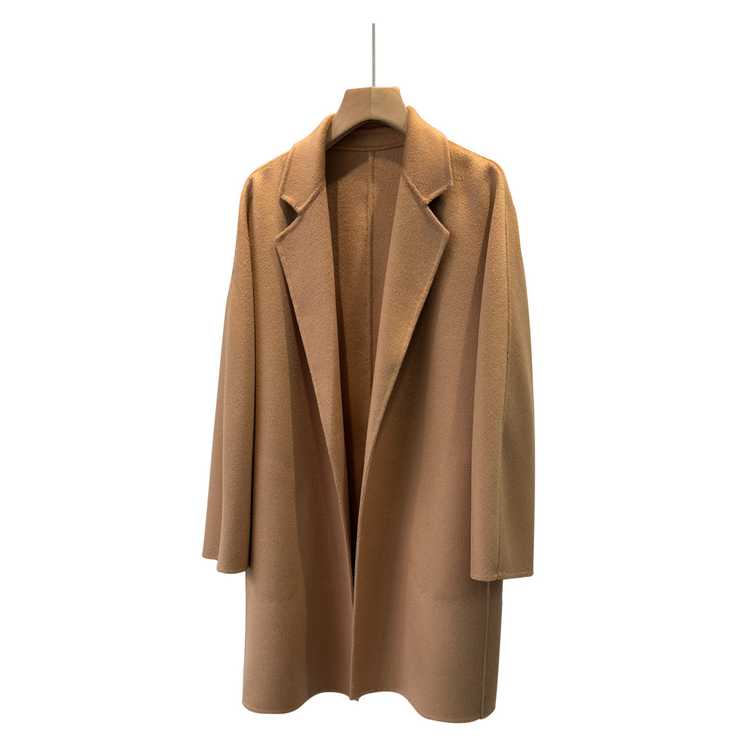 Damen Eleganter Maßgeschneiderter Wickelmantel Drune