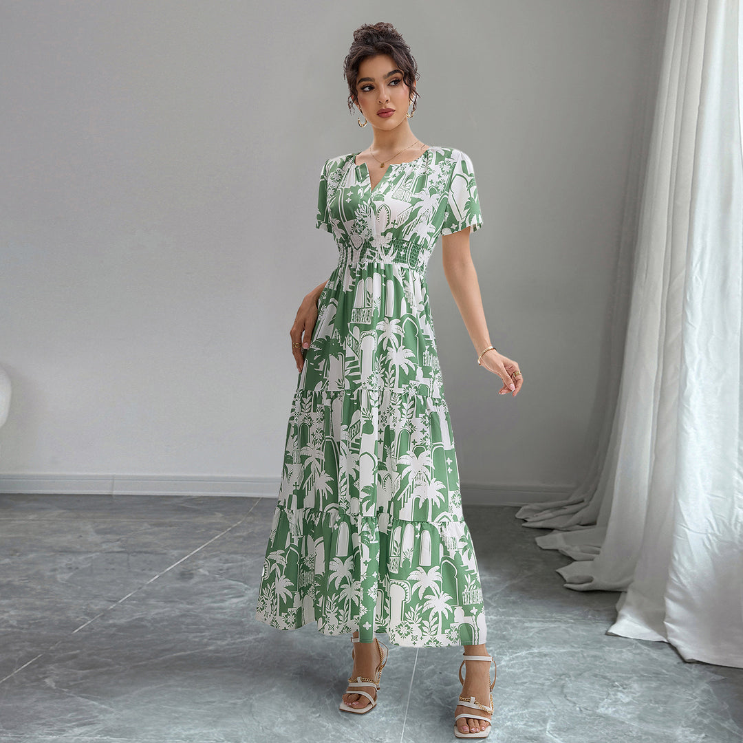 Damen Maxikleid mit floralem Muster Drune