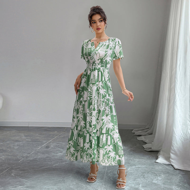 Damen Maxikleid mit floralem Muster Drune