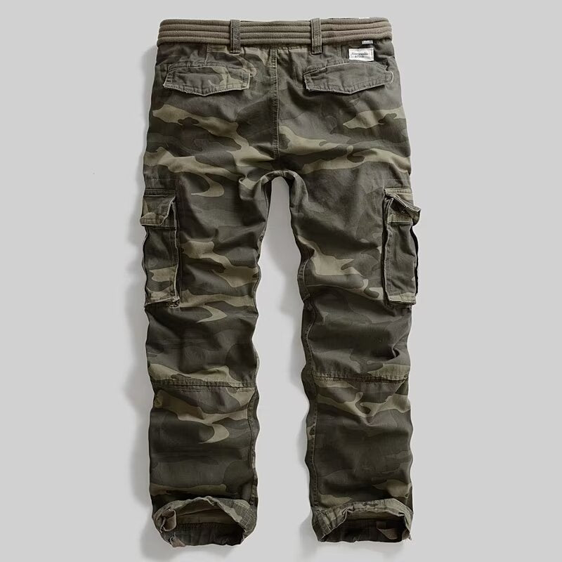 Herren Cargohose mit multifunktionalen Taschen und modernem Camouflagemuster Drune