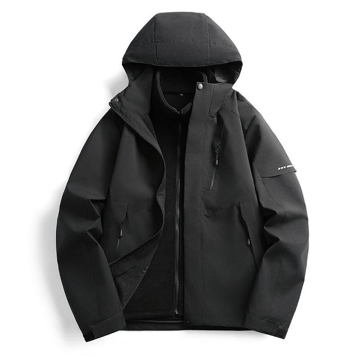 Damen wasserdichte Softshell Outdoorjacke mit Kapuze atmungsaktive Membran Drune