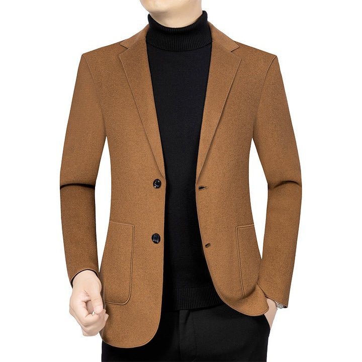 Herren Elegantes Slim-Fit Sakko aus Wolloptik mit aufgesetzten Außentaschen Drune