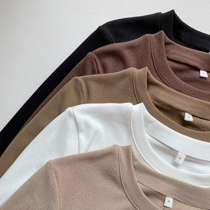 Damen Langarmshirt aus weichem Baumwollstoff mit lässigem Schnitt Drune