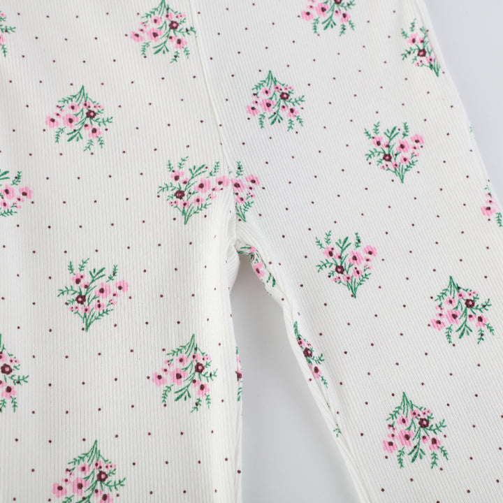 Mädchen Flared Leggings mit floralem Muster Drune