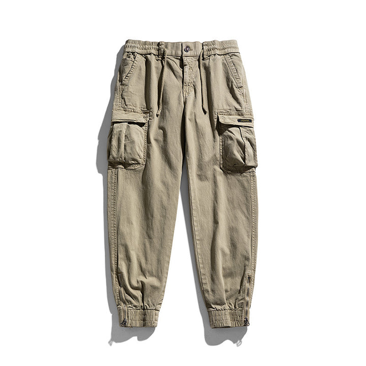 Herren Multifunktionale Cargo-Joggerhose mit Reißverschluss-Beinabschluss und großen Klappentaschen Drune