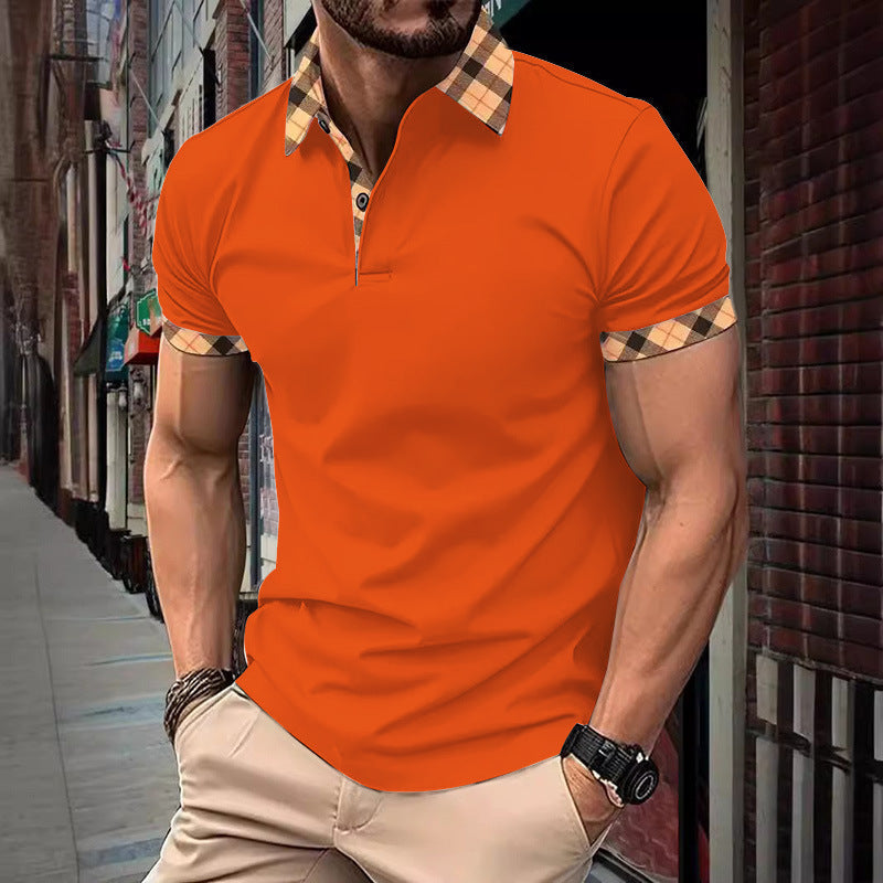 Herren Polohemd mit modernem Karokragen und feuchtigkeitsregulierender Technologie Drune