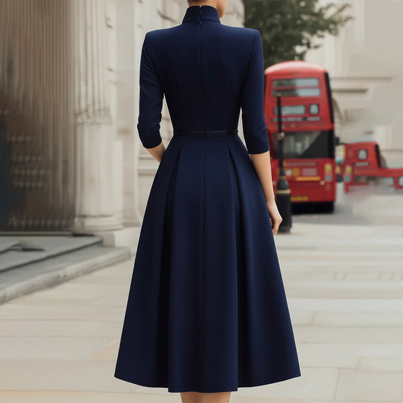 Damen Stilvolles Maxikleid mit tailliertem Schnitt Drune