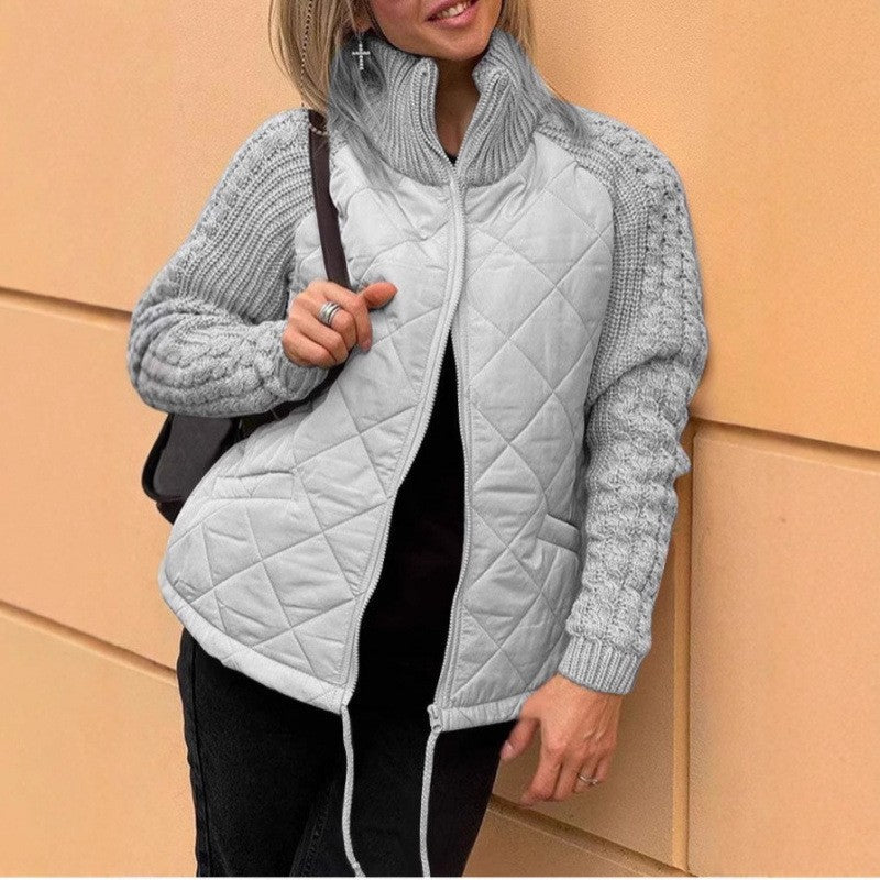 Damen Steppjacke mit Wolldetails Drune