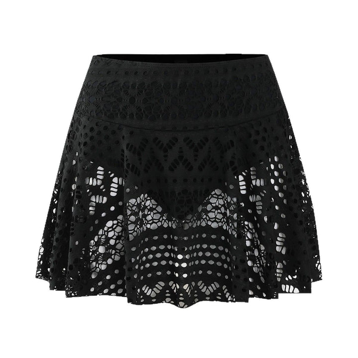 Damen Sportlicher Freizeitrock mit durchbrochenem Design Drune