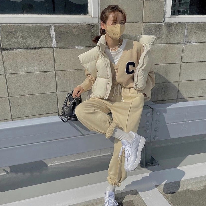 Damen Daunenweste mit hohem Kragen und modernem Oversized-Schnitt Drune