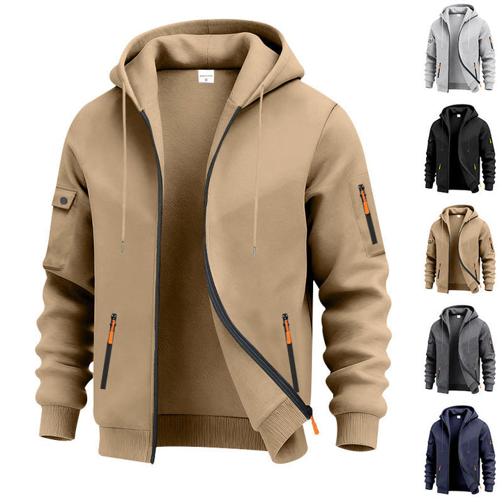 Herren funktionale Kapuzenjacke mit technischen Taschen Drune