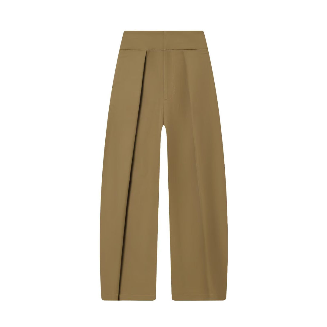 Damen Culotte‑Hose mit hoher Taille und markanter Frontfalte Drune