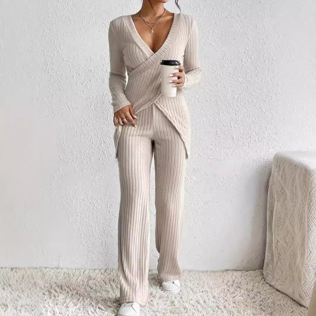 Damen zeitloses Strick-Loungeanzug Drune