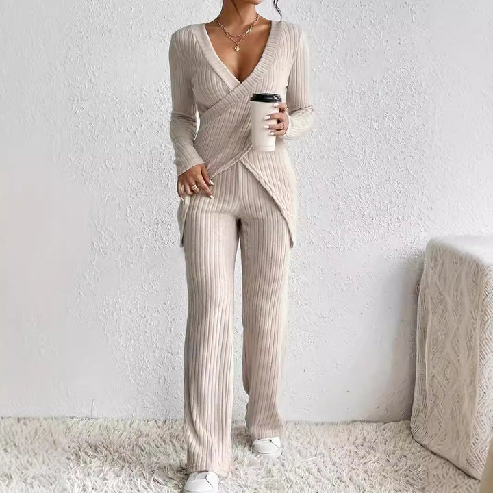 Damen zeitloses Strick-Loungeanzug Drune