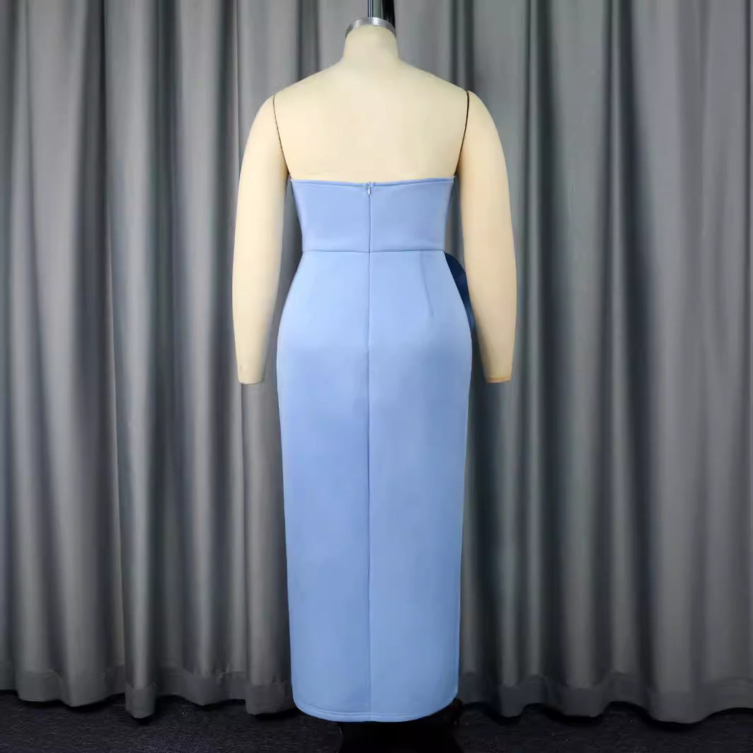 Damen Abendkleid mit voluminösen 3D-Blütenapplikationen Drune
