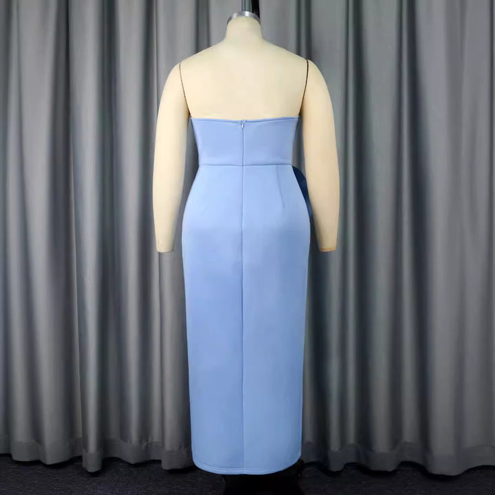 Damen Abendkleid mit voluminösen 3D-Blütenapplikationen Drune