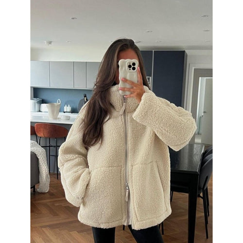 Damen Flauschige Teddyjacke Drune