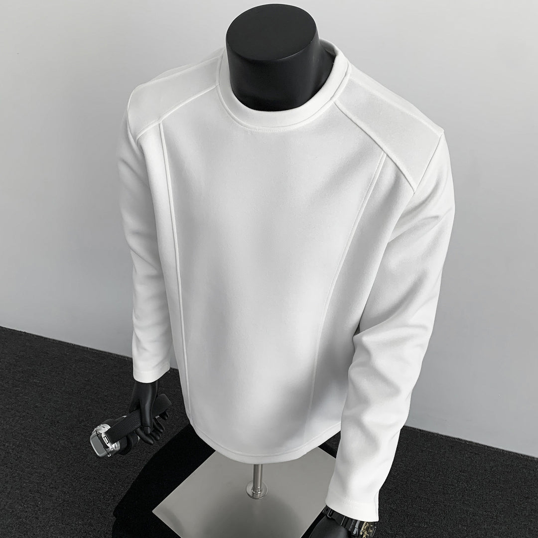 Herren Sweatshirt mit strukturierten Nahtdetails und Rundhalsausschnitt Drune