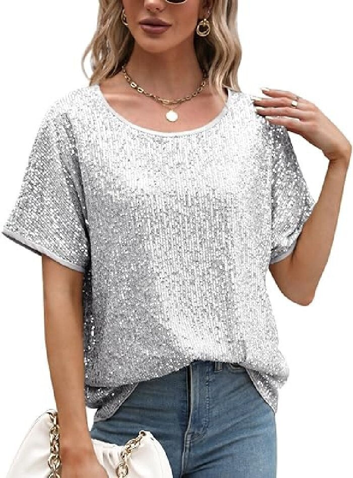 Damen Funktionsshirt mit eleganten Pailletten und lässigem Schnitt Drune