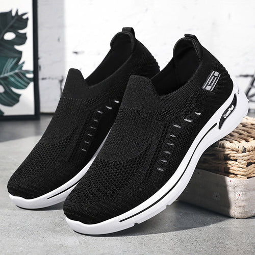Damen nan ultraleichter gestrickter Slip-On Walking-Sneaker mit nahtlosem Sockenschaft und dämpfender EVA-Comfort-Zwischensohle Drune