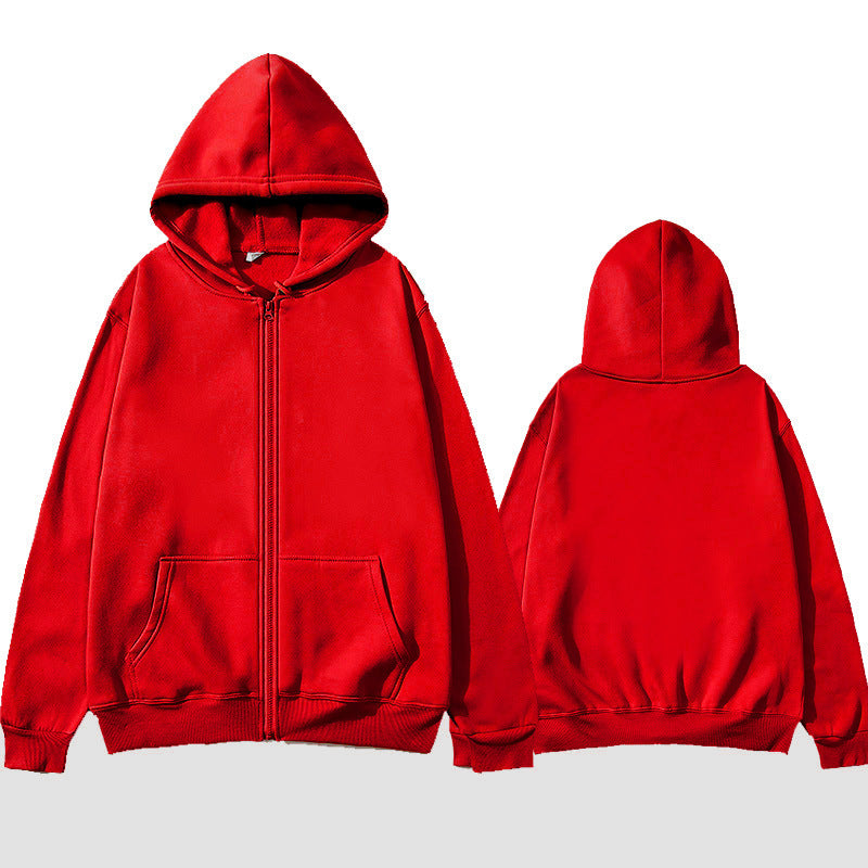 Unisex Zip-Hoodie mit robustem Metallreißverschluss, angerauter Fleece-Innenseite, geteilten Eingrifftaschen und verstärkten Nähten Drune