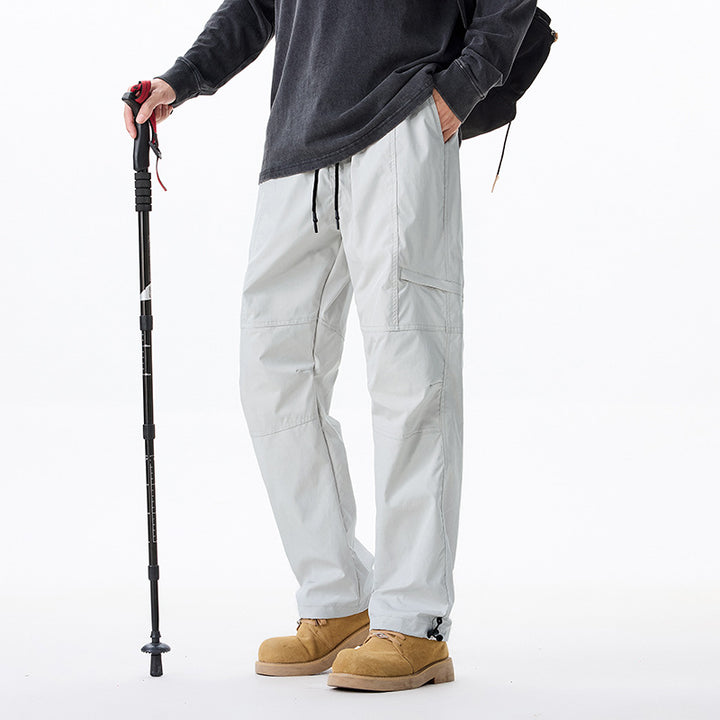 Herren Trekking-Cargohose mit Tunnelzugbund, vorgeformten Kniepaneelen und verstellbarem Saum Drune