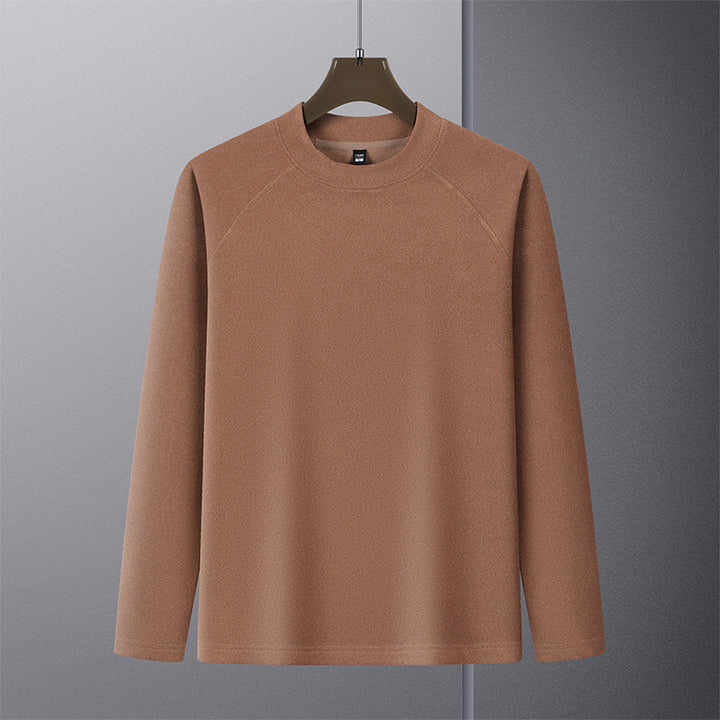 Herren Premium-Mockneck-Pullover aus feinem Woll-Mix mit Raglanärmeln Drune