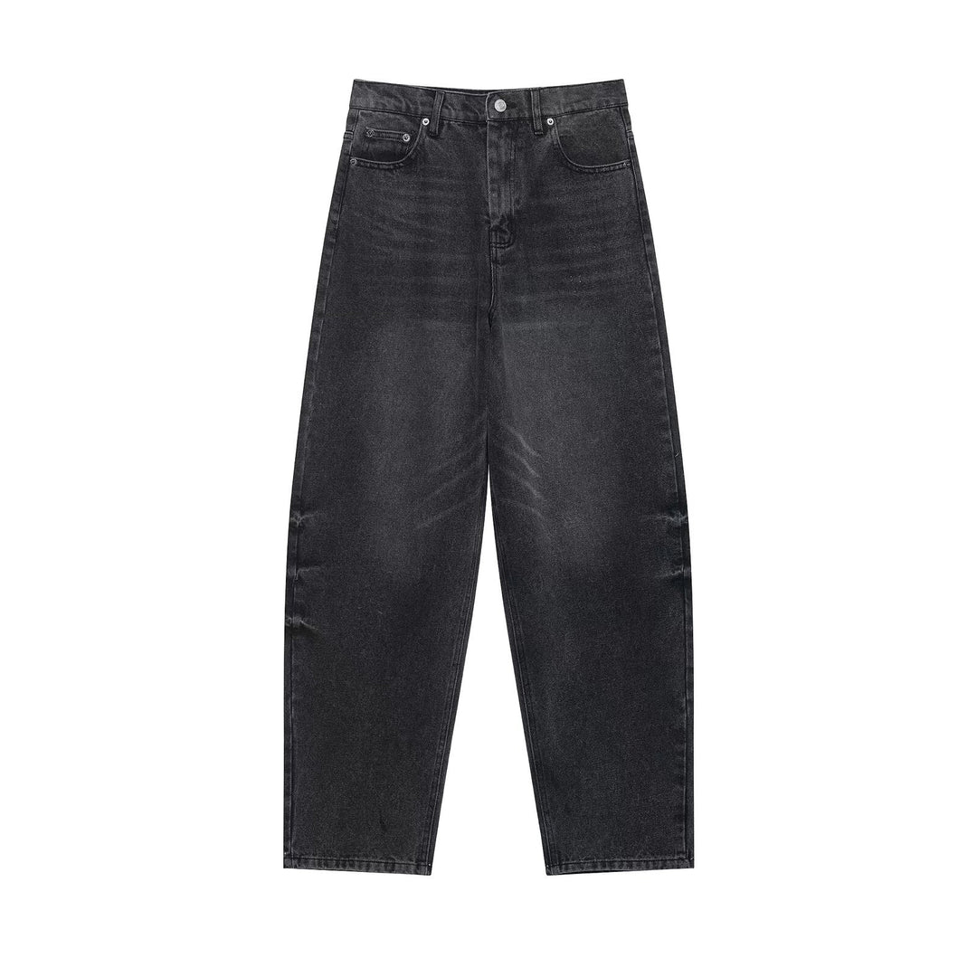 Damen Hochtaillierte kurzgeschnittene Jeans mit weitem Bein aus Denim Drune