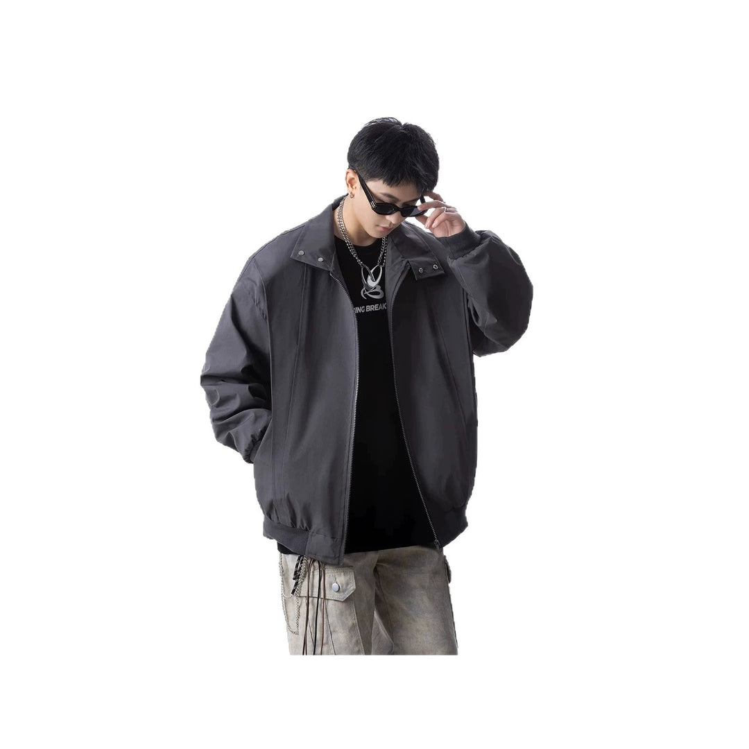 Herren Urbane Utility-Jacke mit hohem Kragen Drune