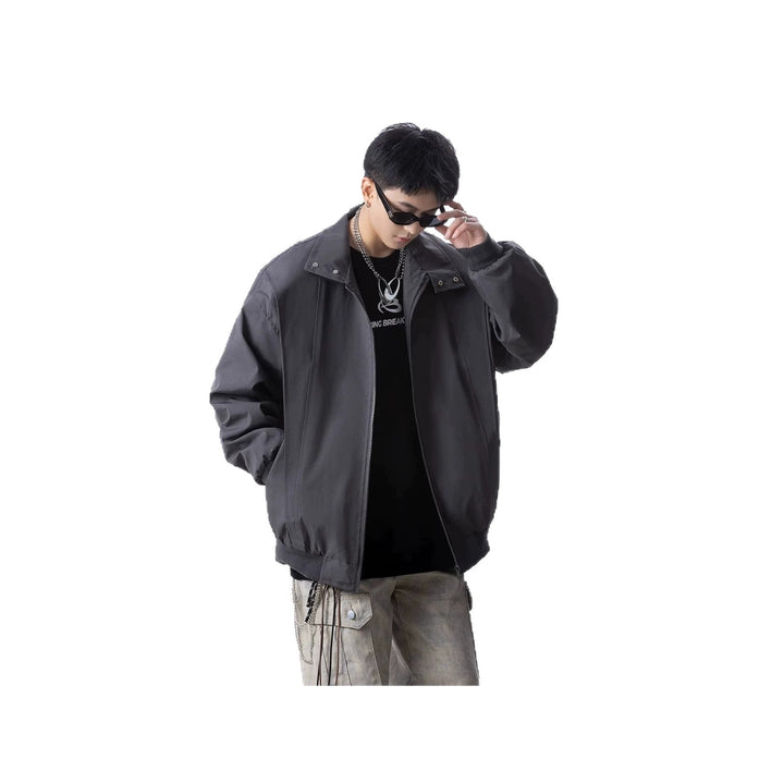 Herren Urbane Utility-Jacke mit hohem Kragen Drune