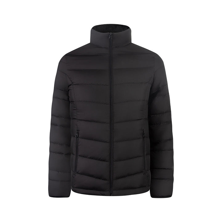 Herren Ultraleichte gesteppte Daunenimitat-Jacke mit Stehkragen Drune