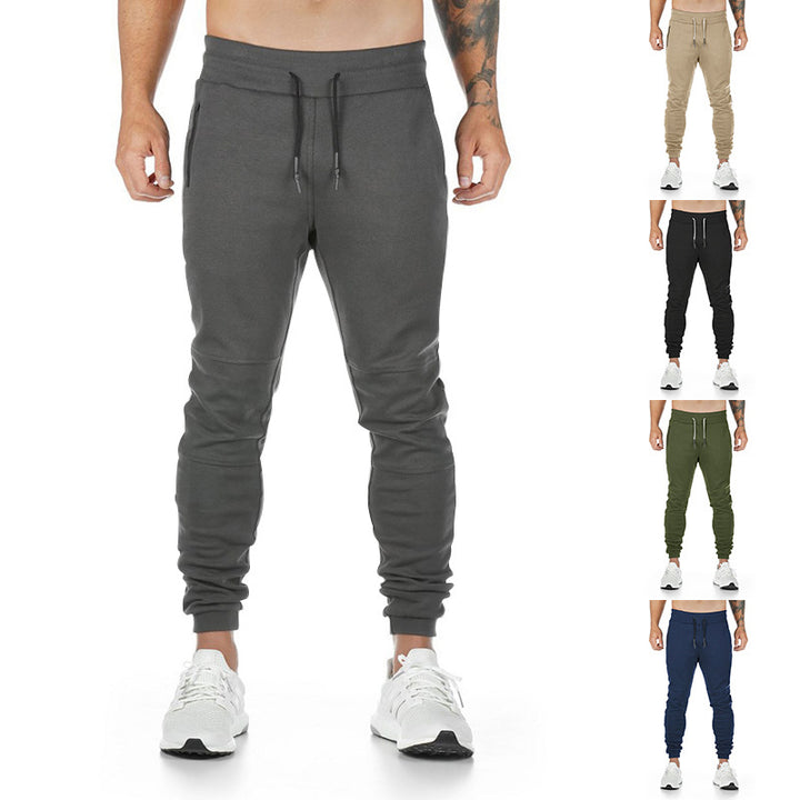 Herren Tapered-Sweat-Jogger mit Knie‑Paneel, verdeckten Reißverschlusstaschen & Komfortbund Drune