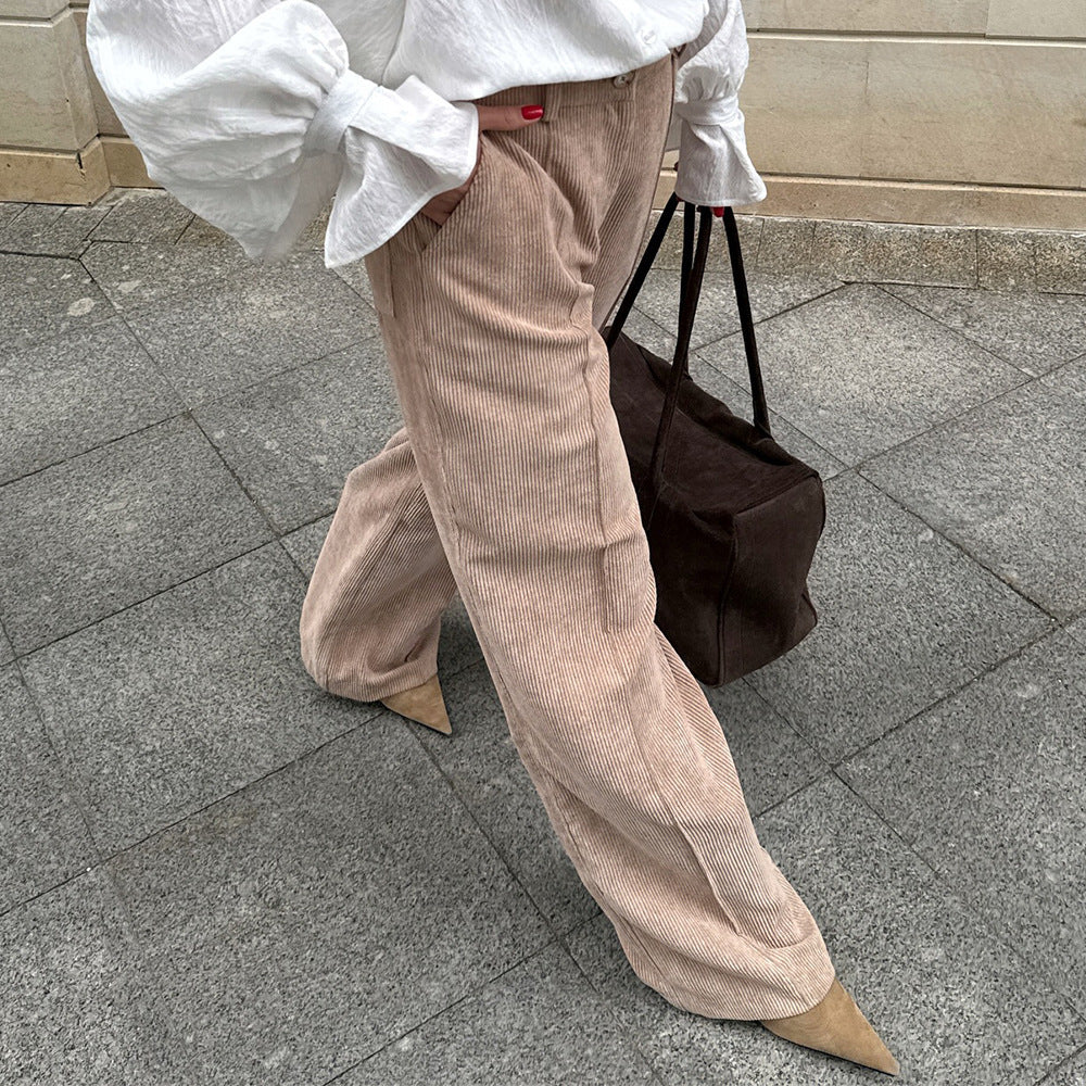 Damen Weite Cordhose Drune