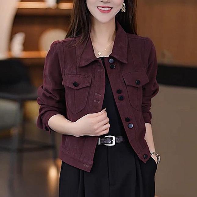 Damen Jeansjacke mit klassischem Schnitt und praktischen Taschen Drune